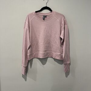 Sweaty Betty Sweatshirt Women's 4 After Class Longline Pink Organic Cotton Modal